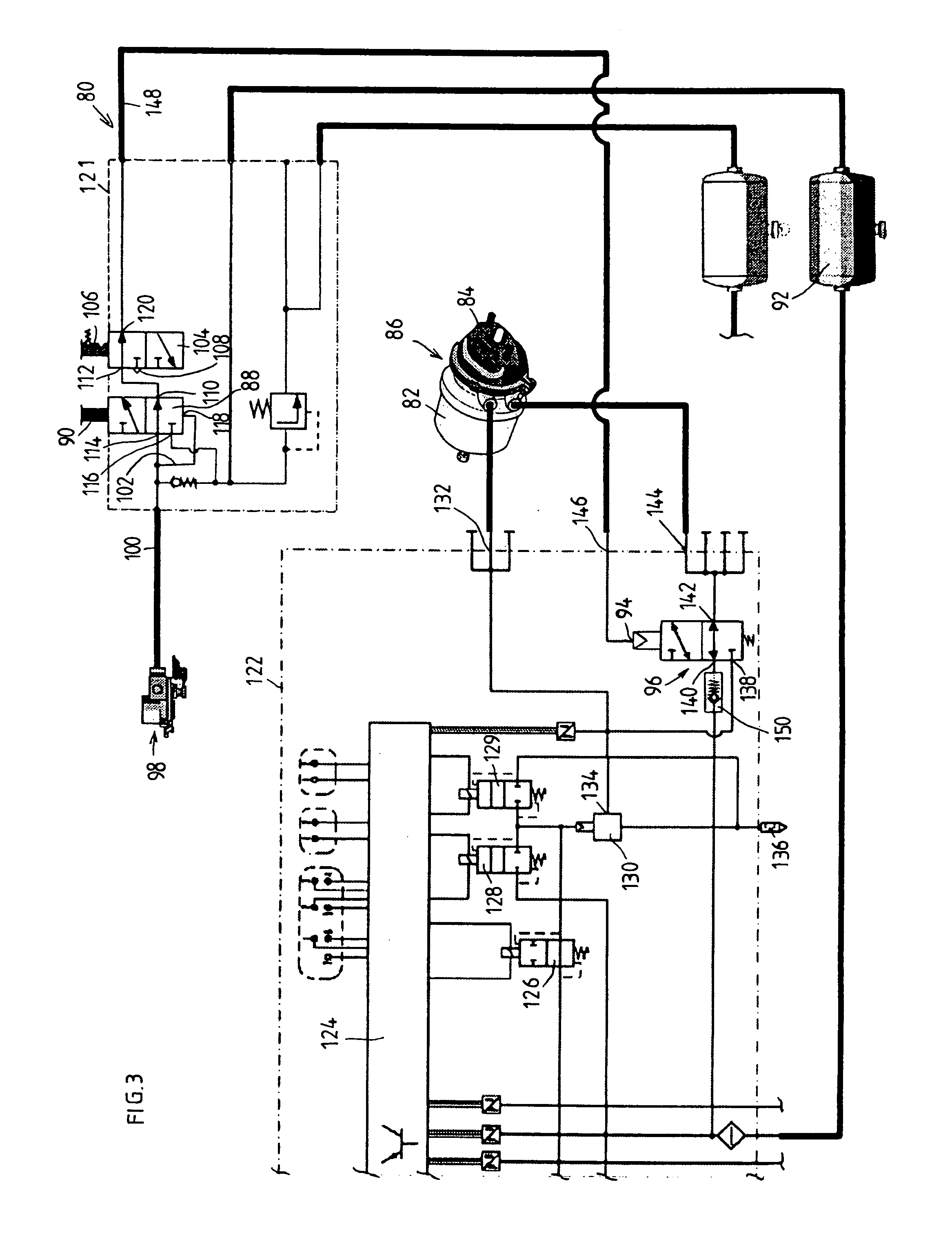 Valve arrangement for controlling a brake system of a trailer vehicle