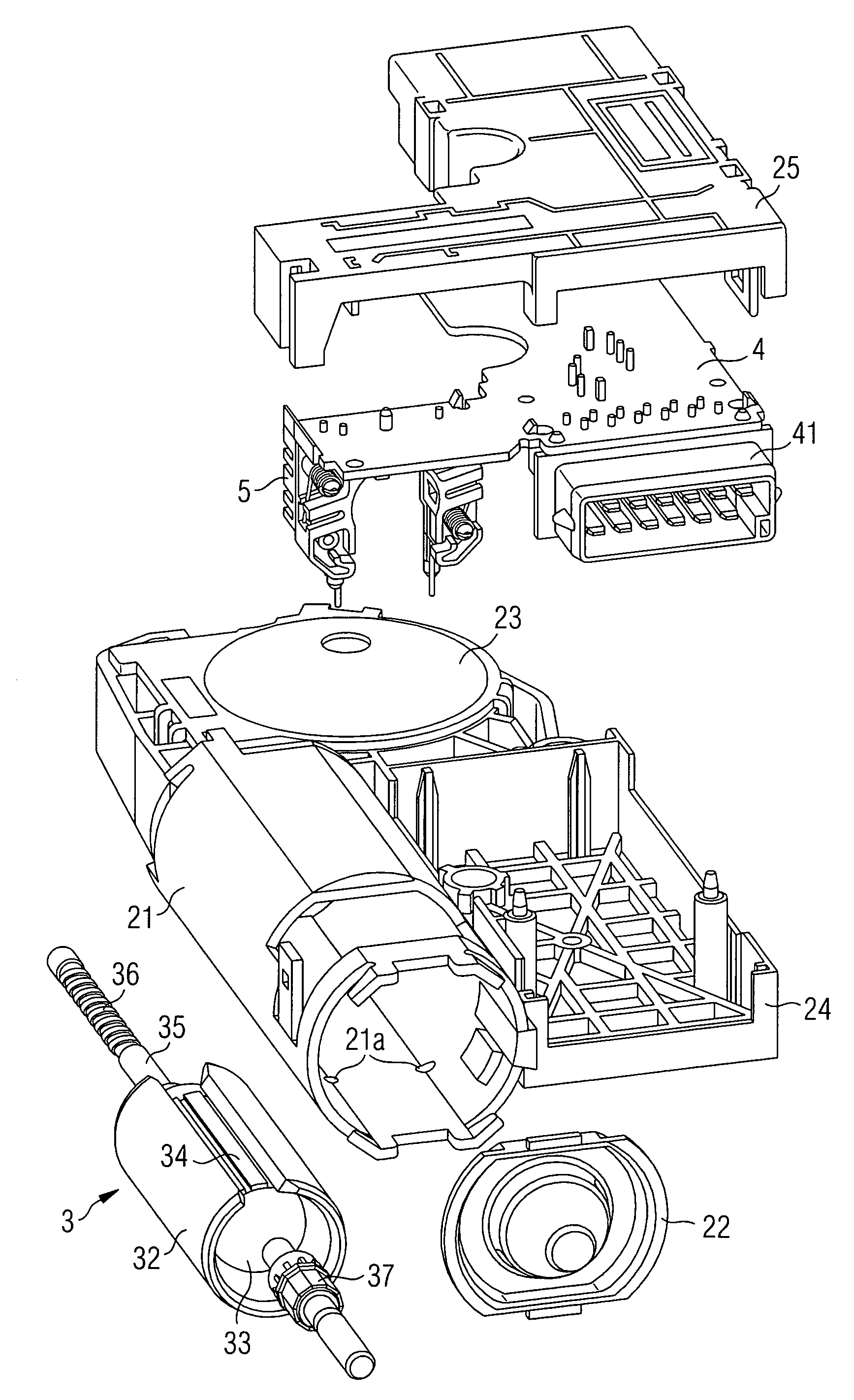 Brush holder for an electric-motor driven actuator and an electric-motor driven actuator