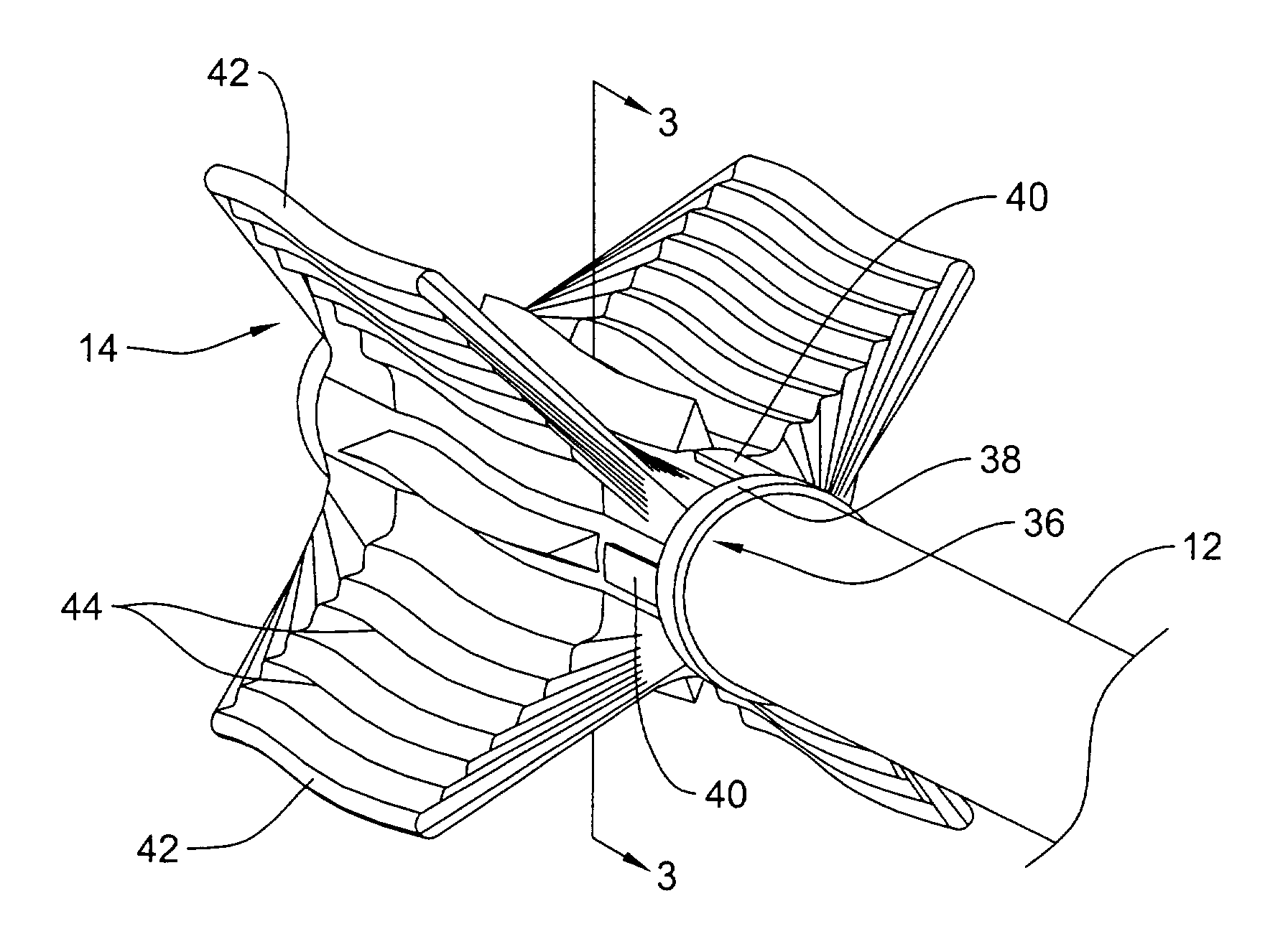Cutting balloon catheter with improved balloon configuration