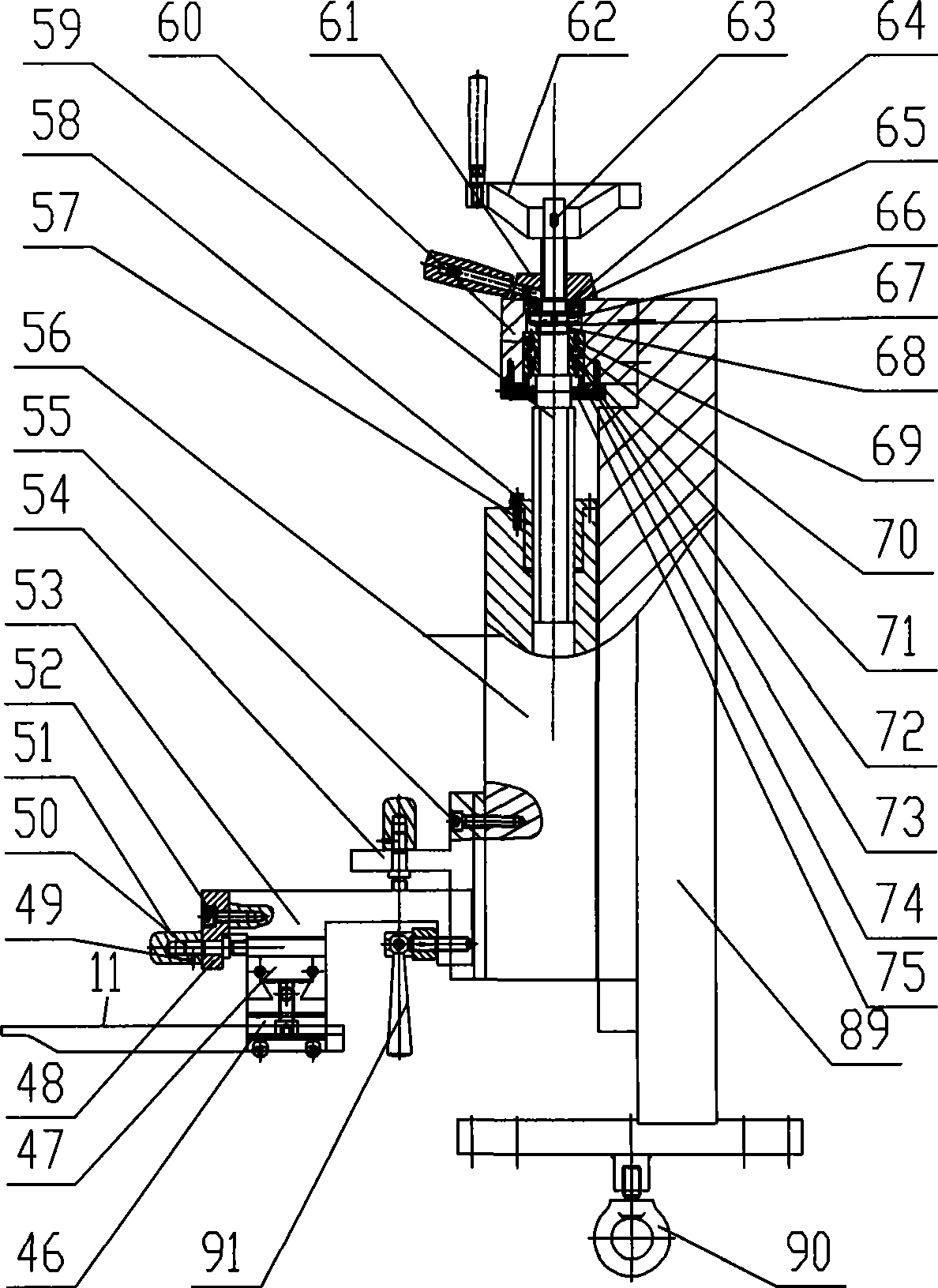 Adjustment mechanism of gear-face profiling chamfering device