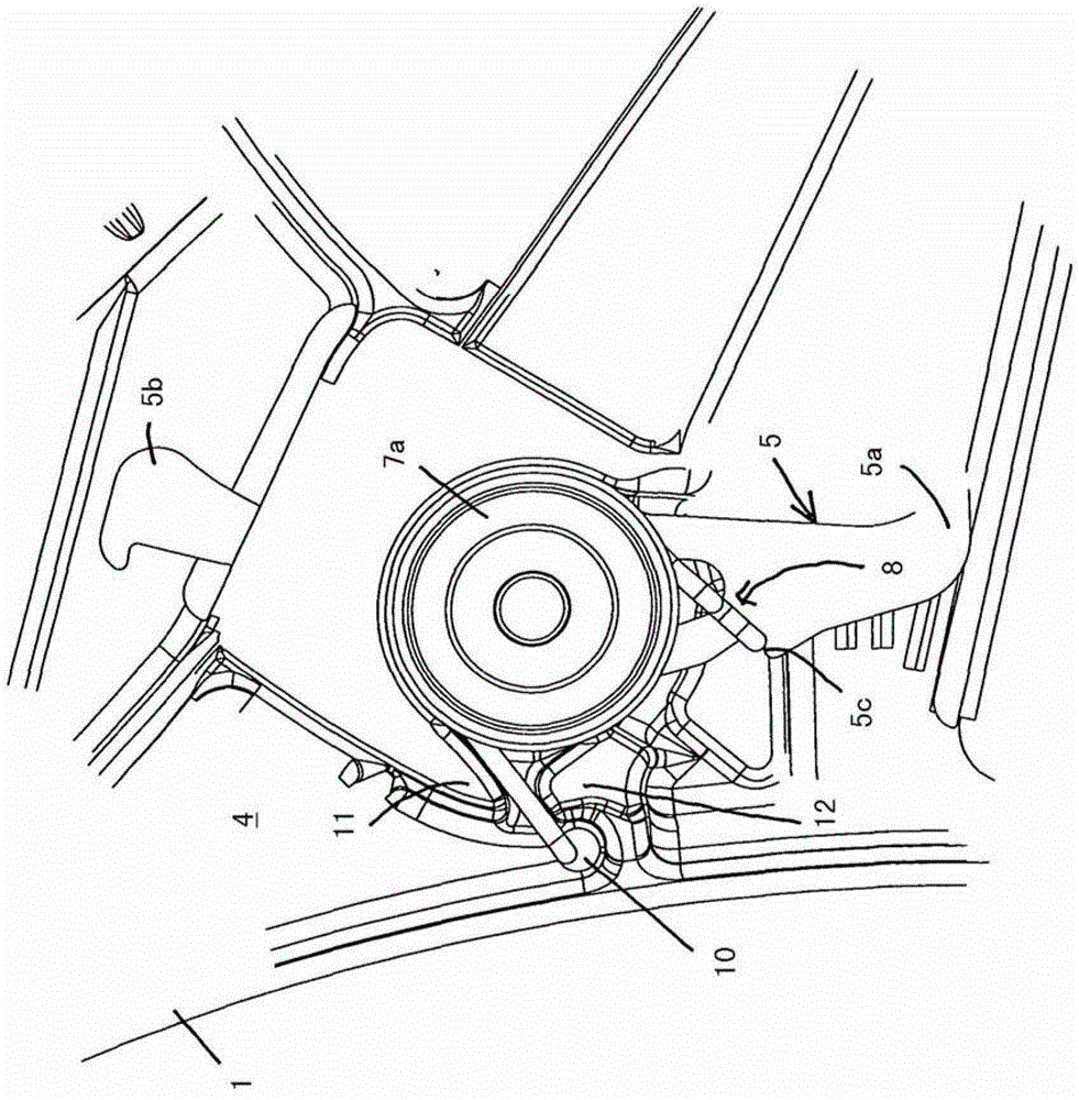 Activation device for a parking brake