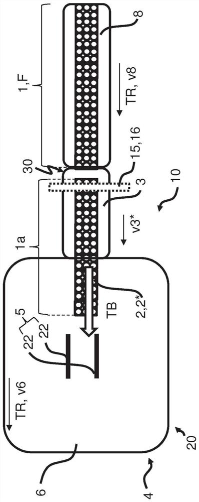 Method and device for handling piece goods moving sequentially in at least one row