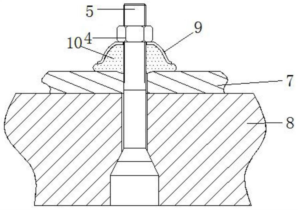 Leakage-proof bolt assembly for fixing wear-resisting lining plate of ball mill