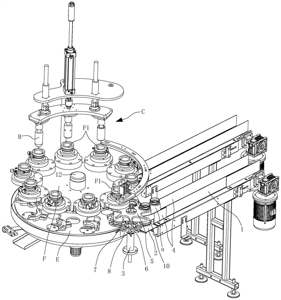 Bottle feeding device for full-automatic solid-liquid mixed food bottling machine