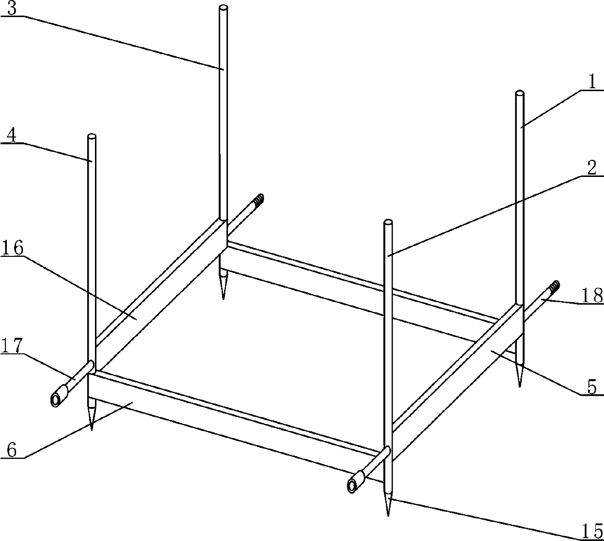 Connectable frame type garden fertilization thick manure spreading device