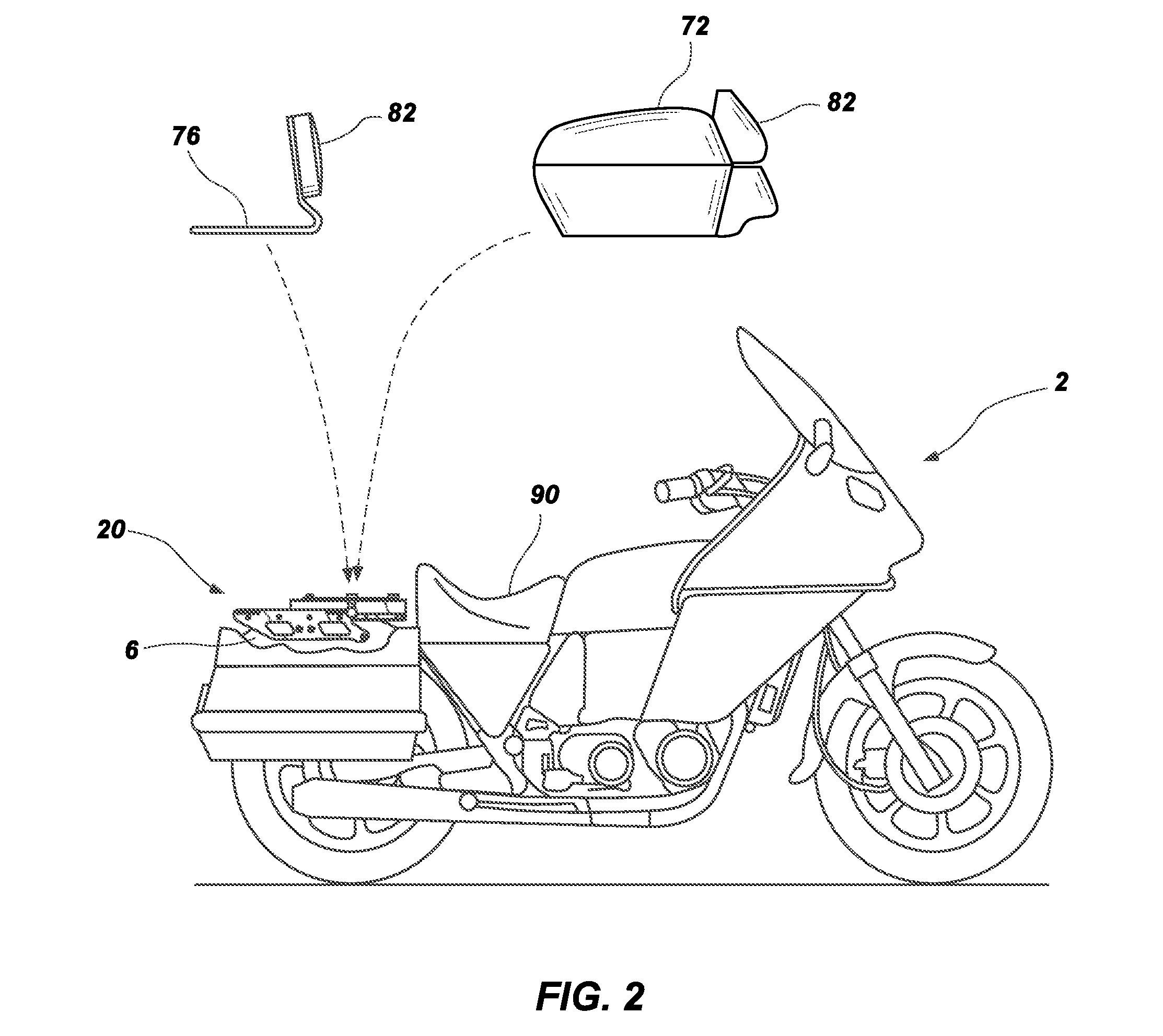 Displaceable utility positioning system for motorcycles