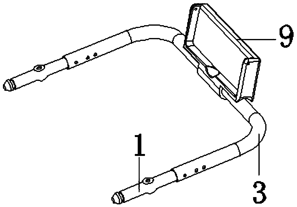 Multifunctional combined educational armrest for baby carriage