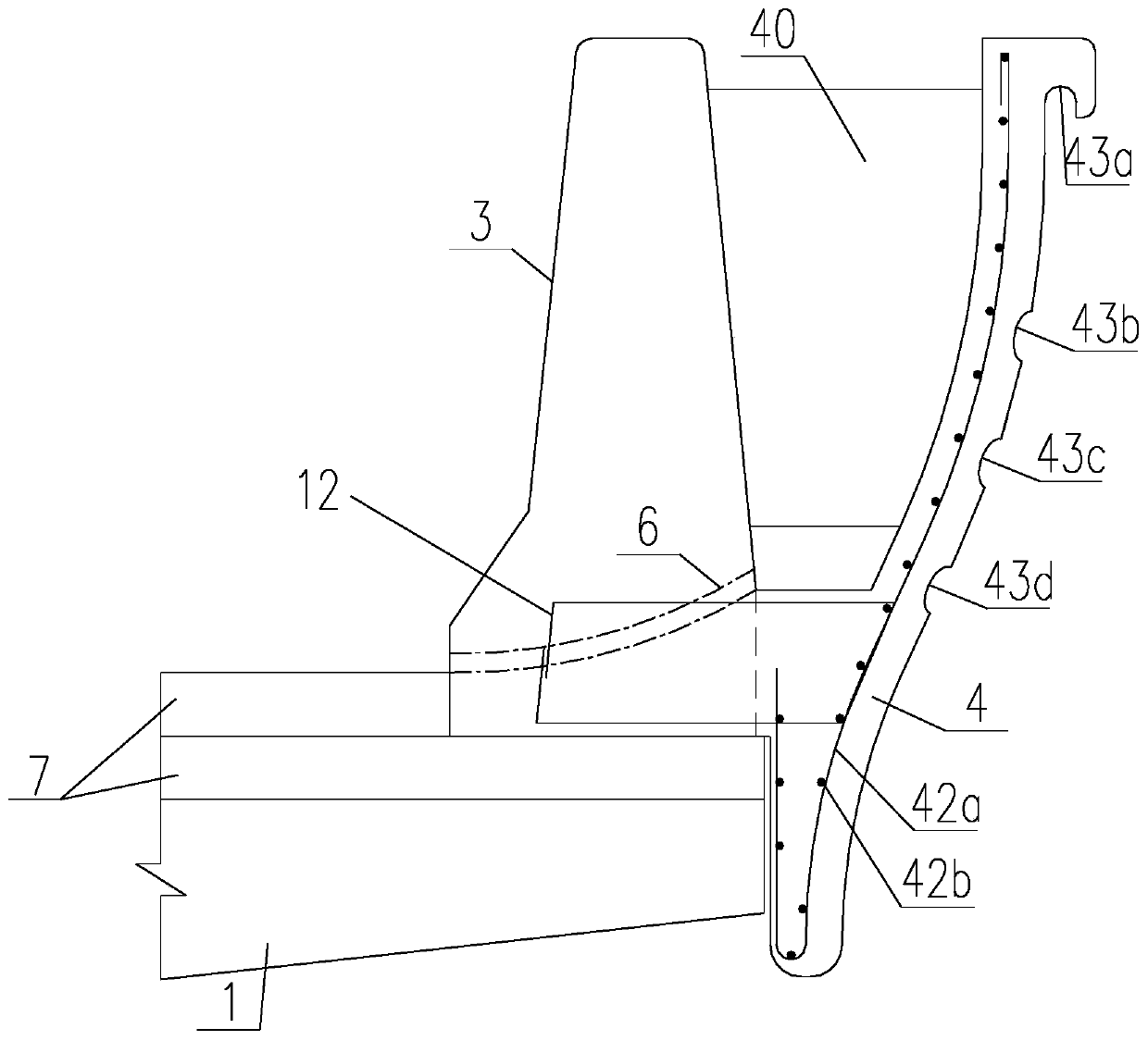 Bridge anti-collision guardrail structure and construction method thereof