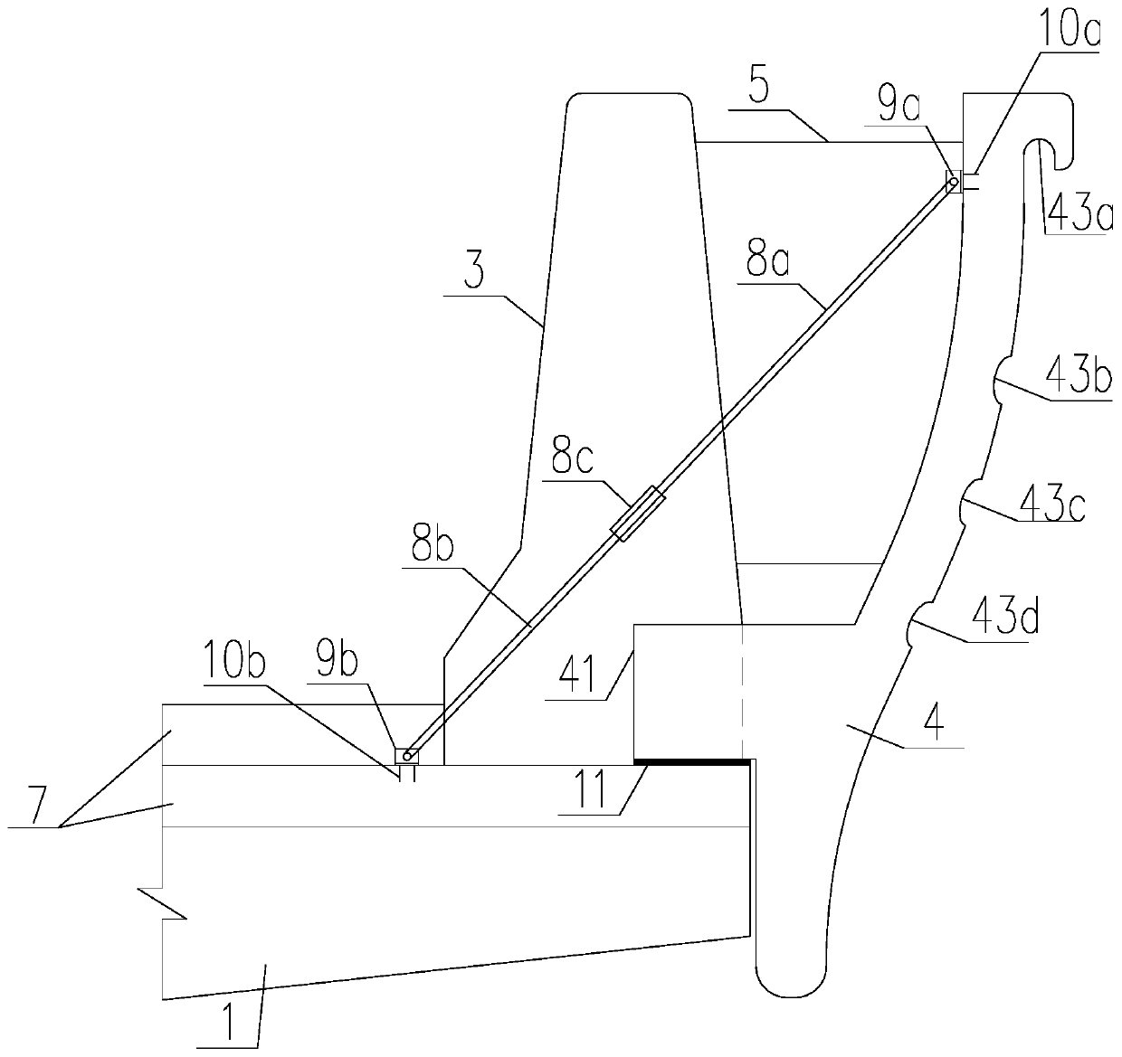 Bridge anti-collision guardrail structure and construction method thereof