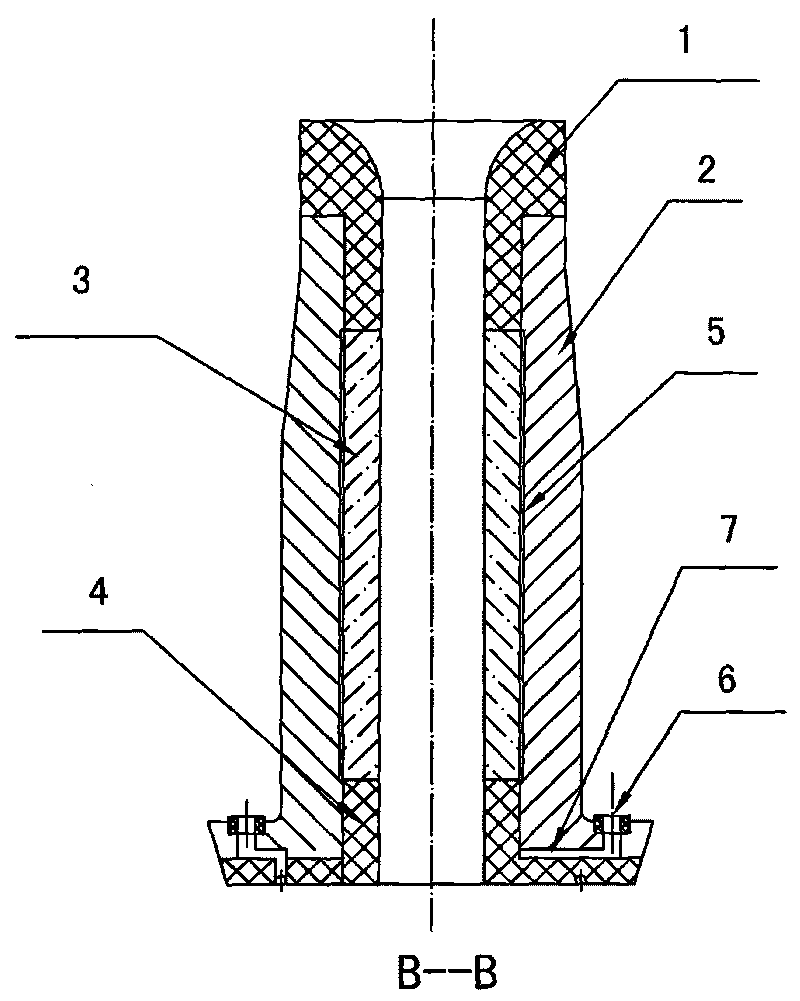 Tundish breathable water inlet used for metal continuous casting plate blank and preparation method thereof