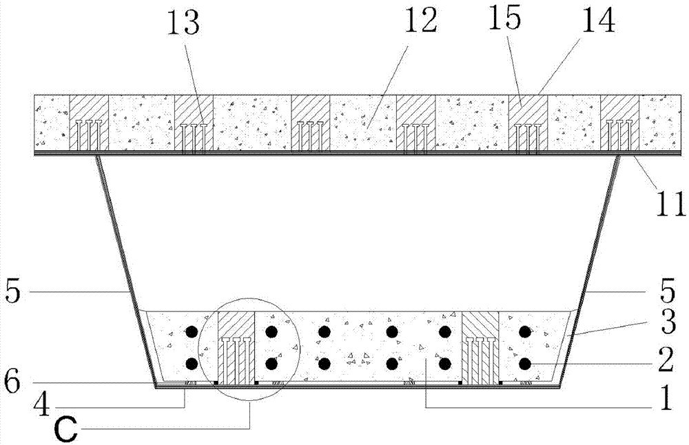 Combined steel box girder for high-speed railways and construction method thereof