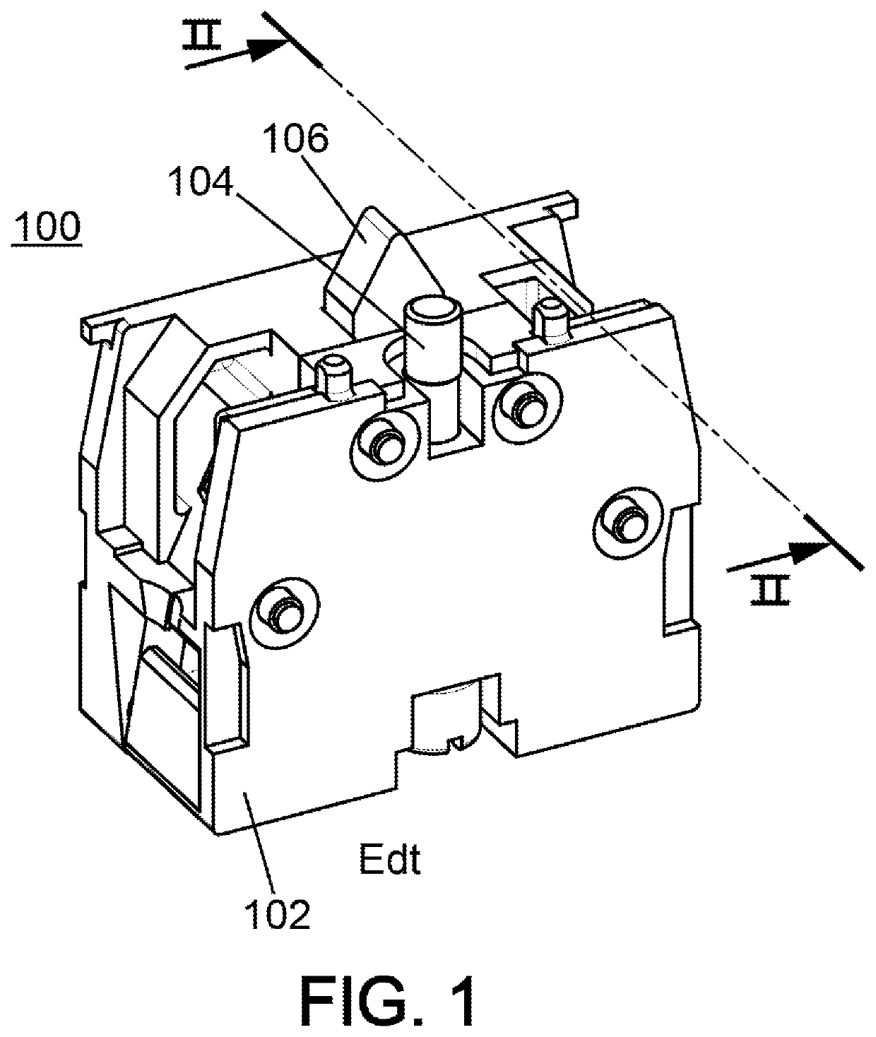 Stackable block with reduced height for a control unit