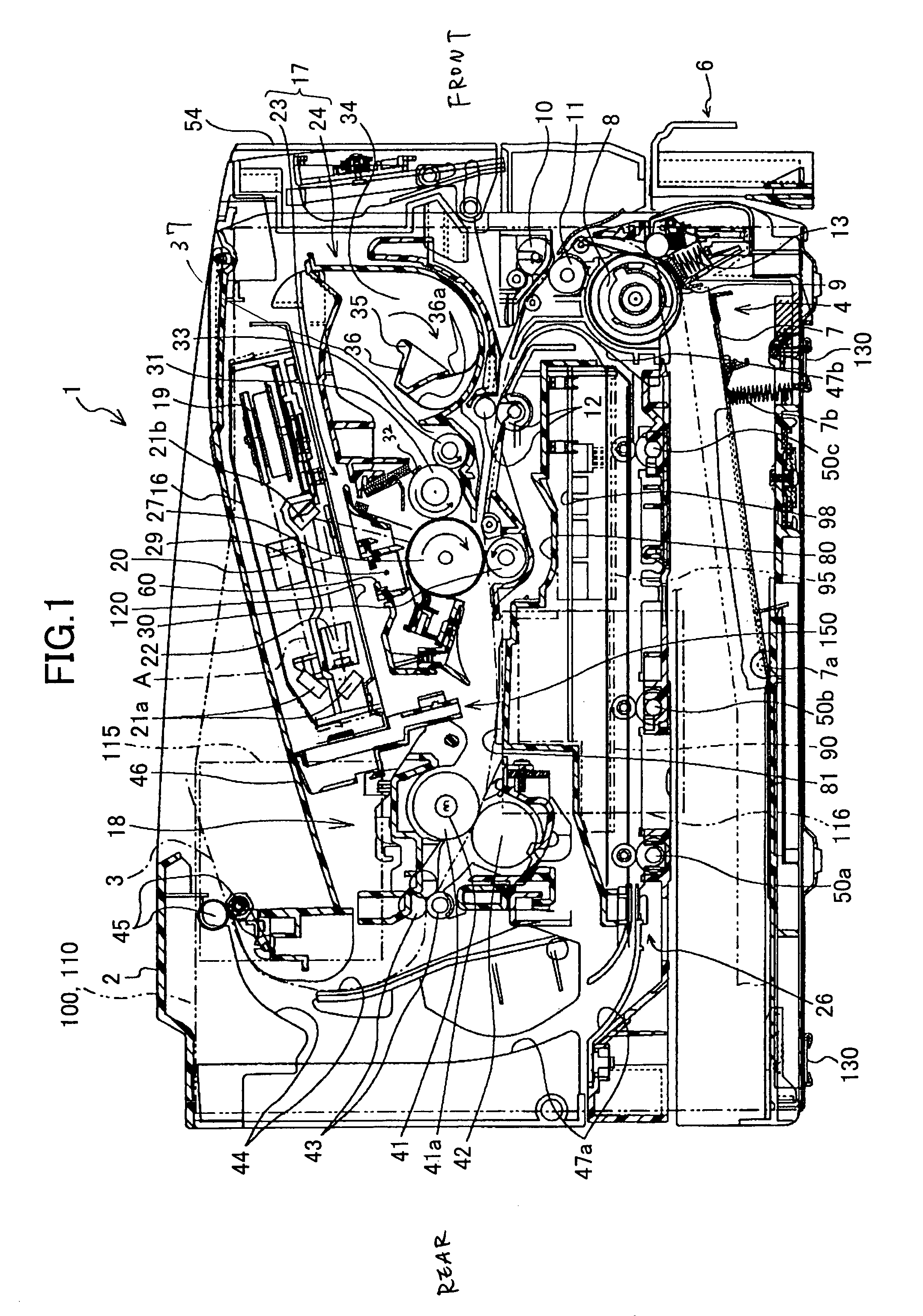 Exhaust system of image forming device