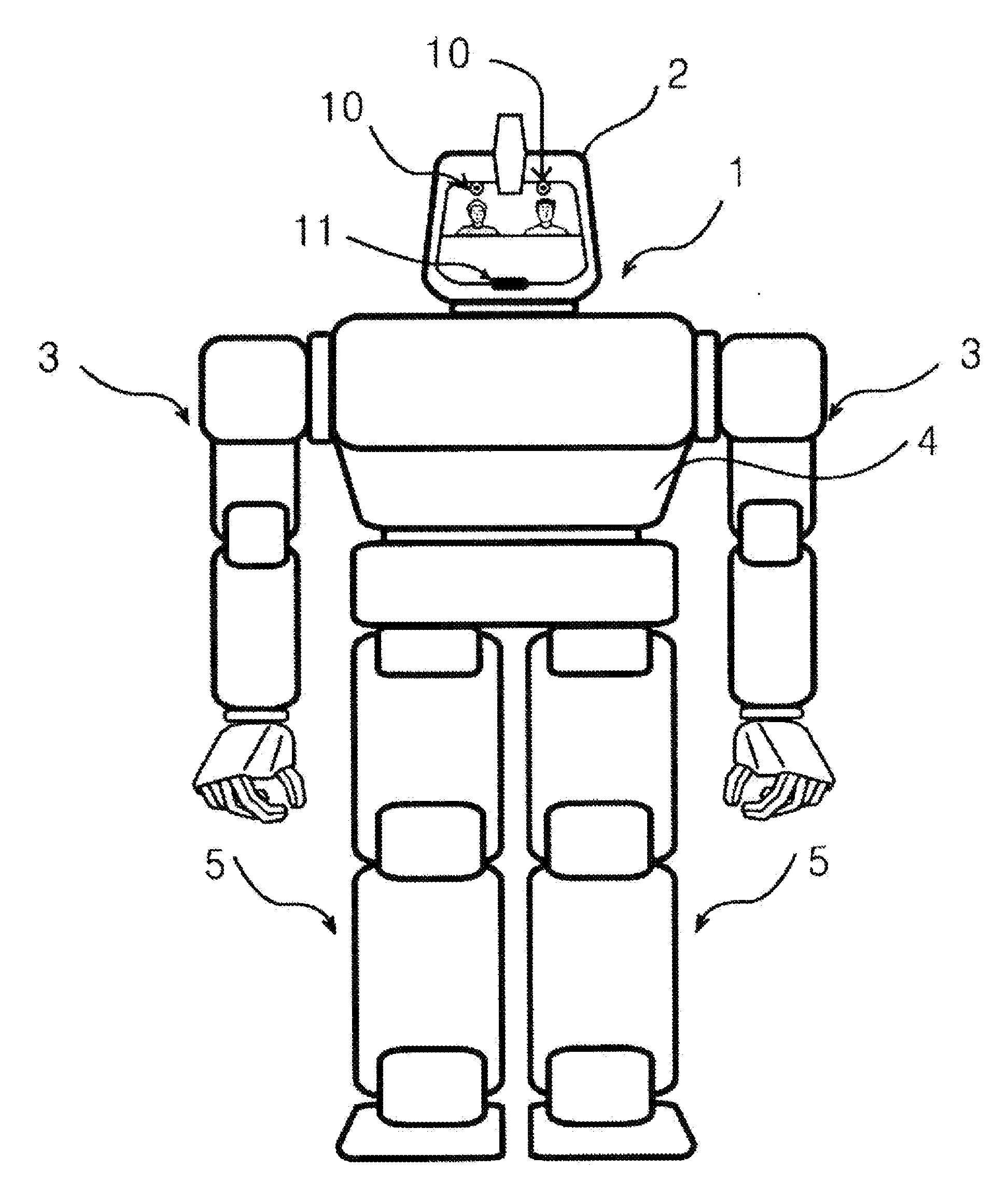Large rideable bipedal walking robot for use as an amusement park ride and amusement park system using the same
