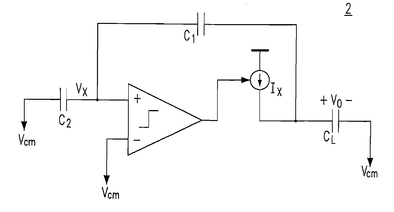 Fully differential delta sigma modulator