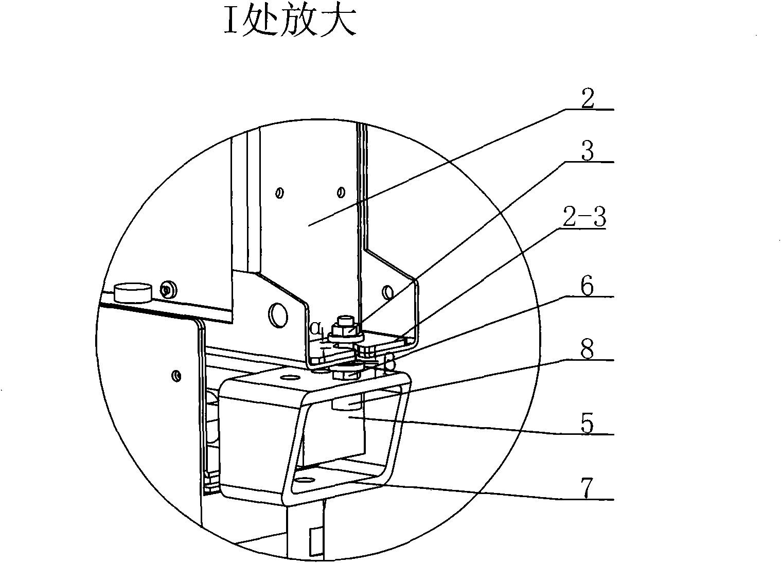 Weighing force transmission mechanism of hanging scale