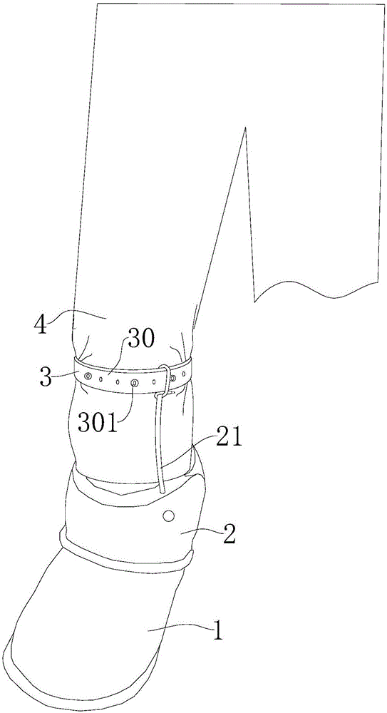 Component of preventing shoes from taking off for infant