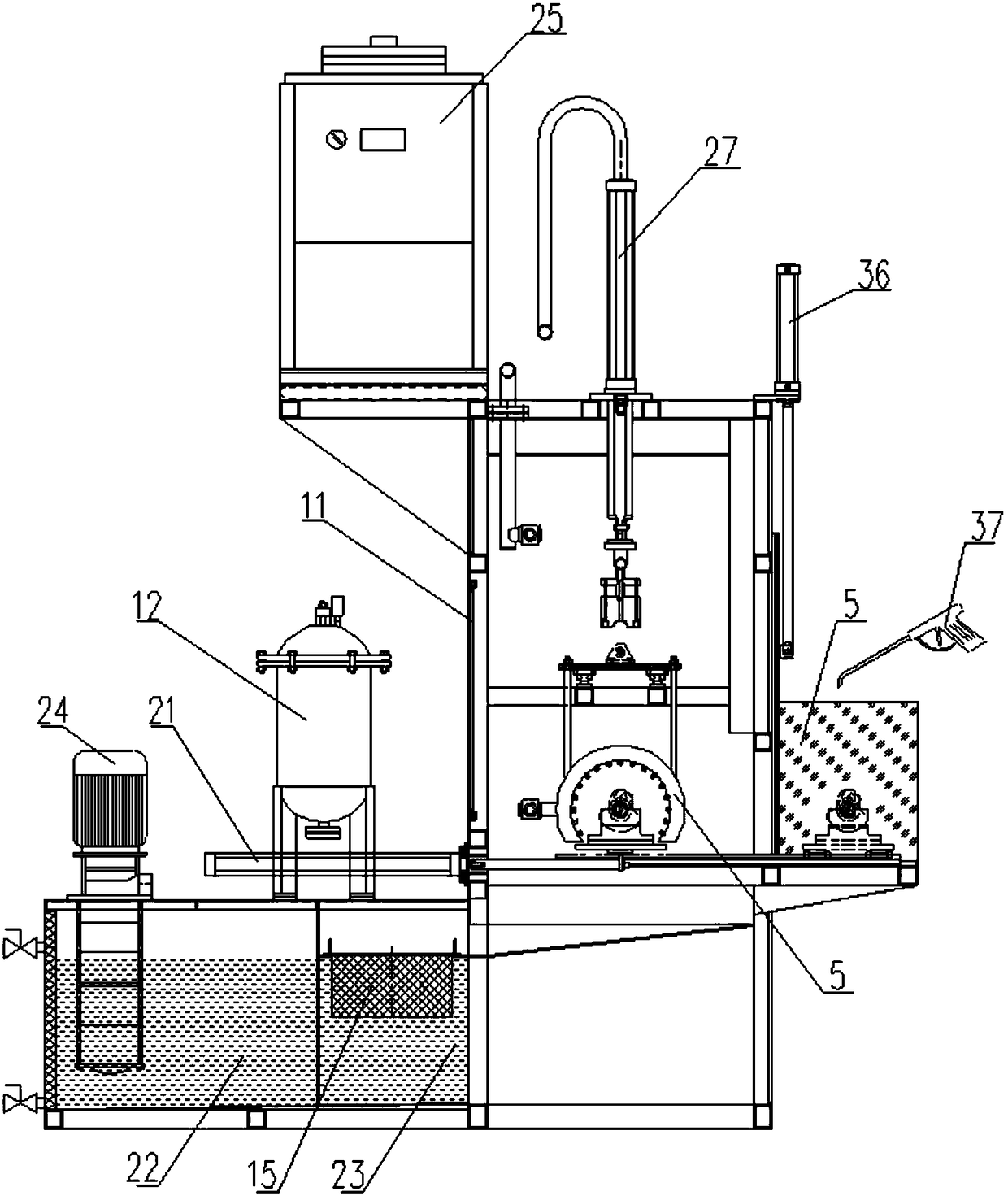 A high-efficiency crankshaft and camshaft reciprocating cleaning machine