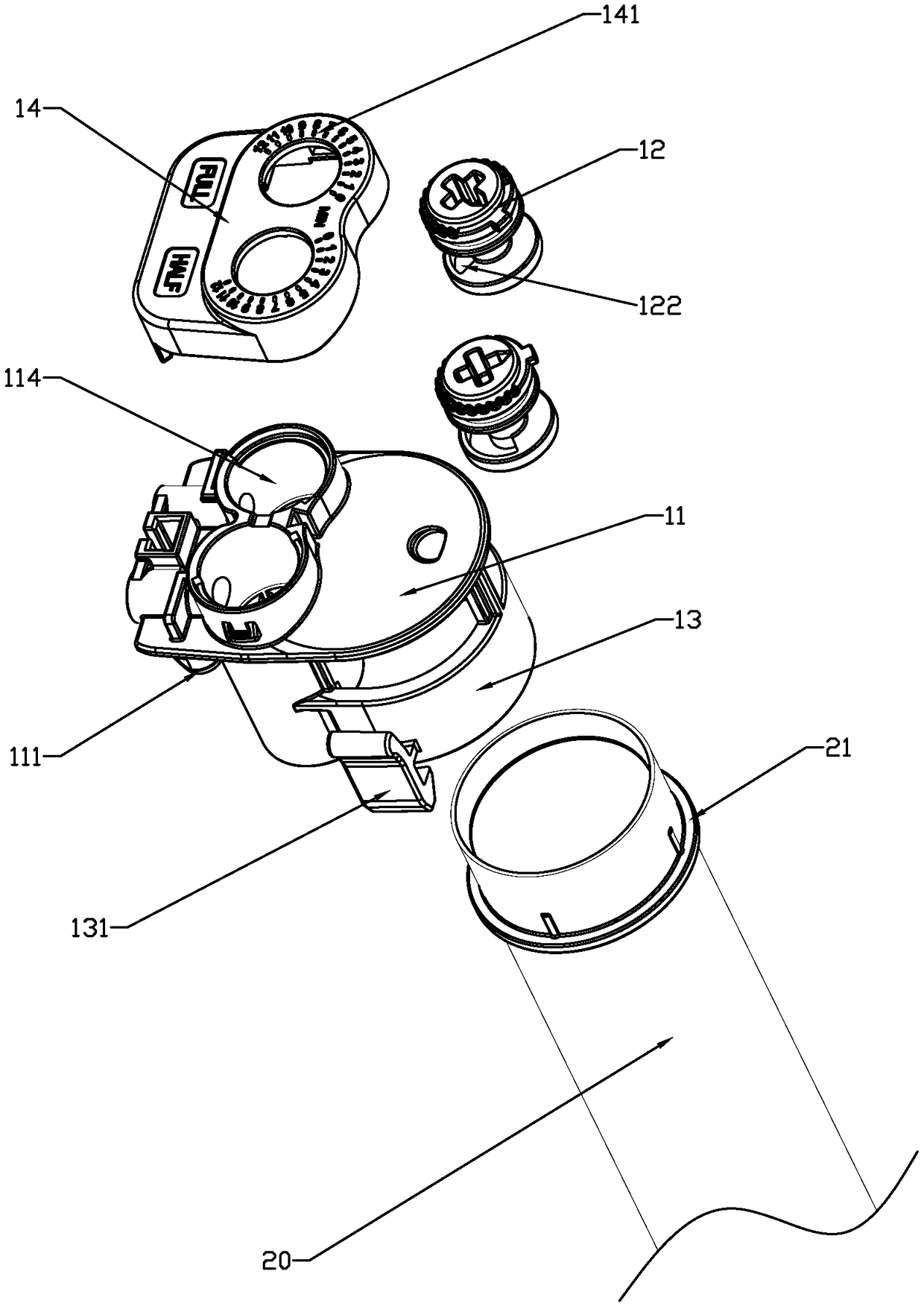 Water supply device structure for improving overflow