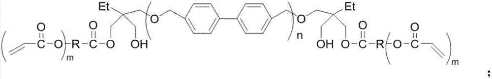 Preparation method of anhydride modified biphenyl oxetane acrylate prepolymer