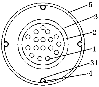 Clamp-in structure for power-cable or optical-cable identification