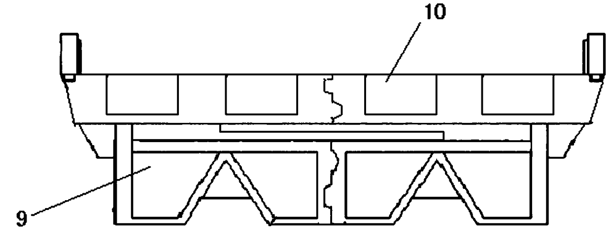 A double-splicing composite bridge structure