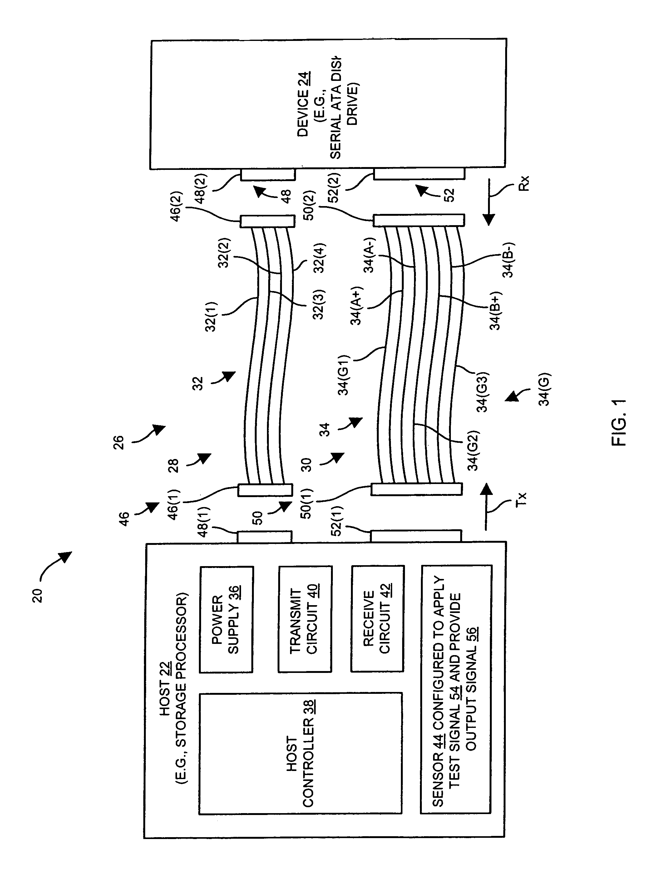Methods and apparatus for indicating whether a device is connected to a serial ATA communications cable