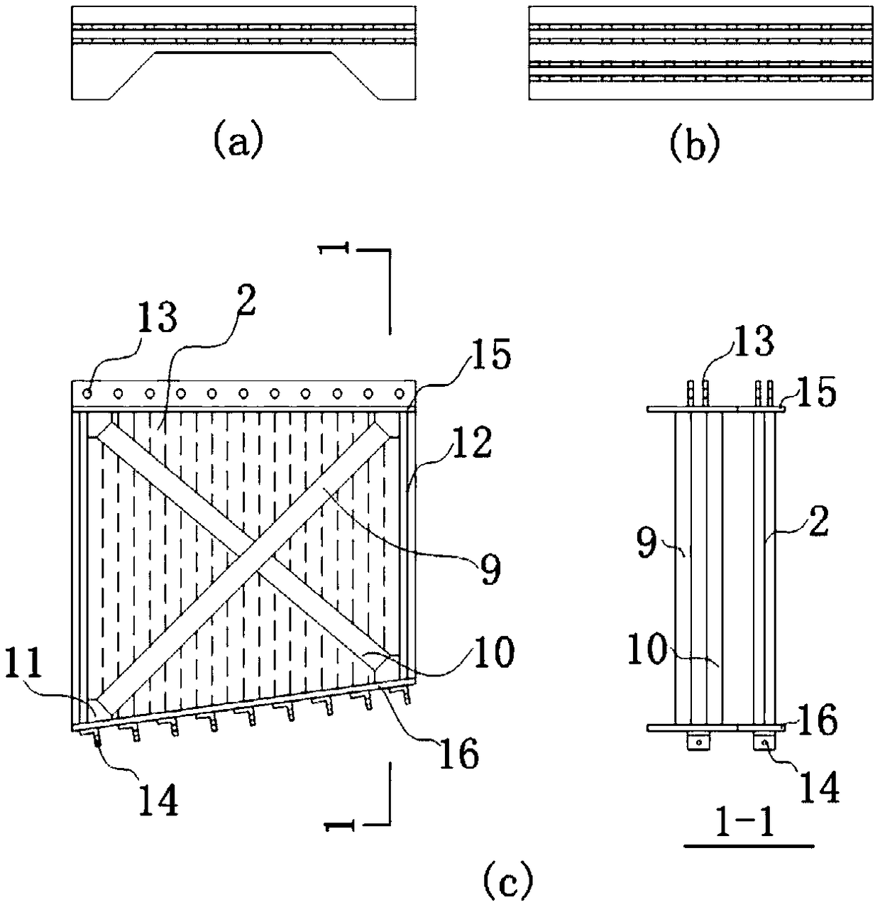 Construction method of long-span composite beam bridge with steel truss and corrugated steel web