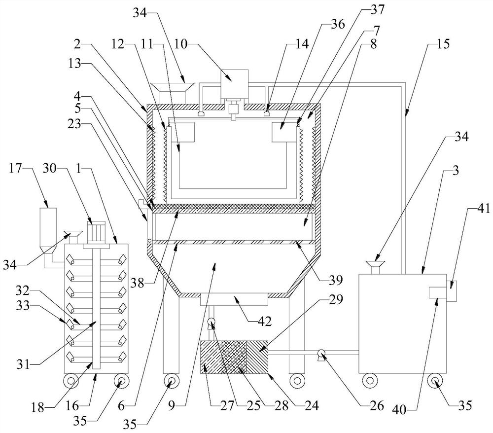 Automatic dephosphorization processing equipment for fish raw materials