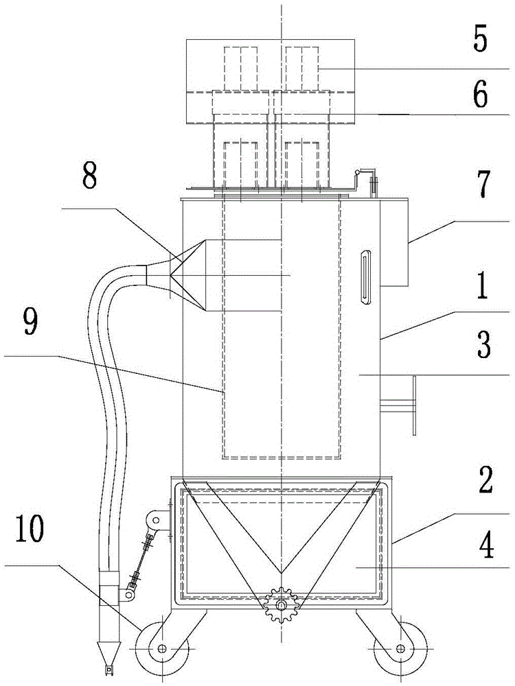 Bag dust collector with self-dust-cleaning function