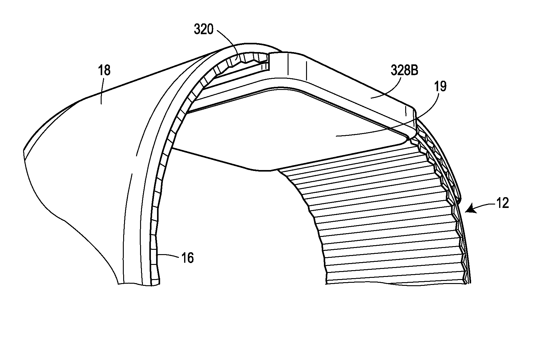 Support structures for a flexible electronic component