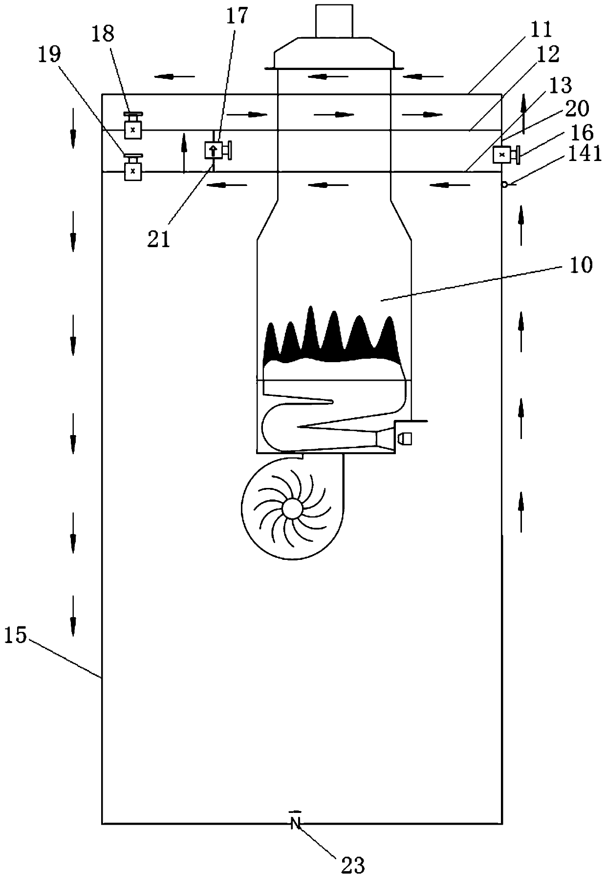 Water channel system for gas water heater, gas water heater and control method of water channel system