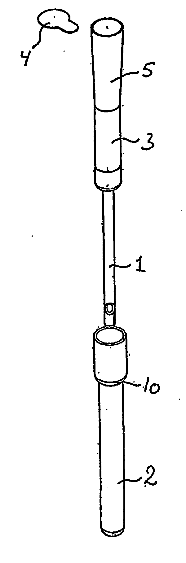 Catheter assembly with catheter handle and container