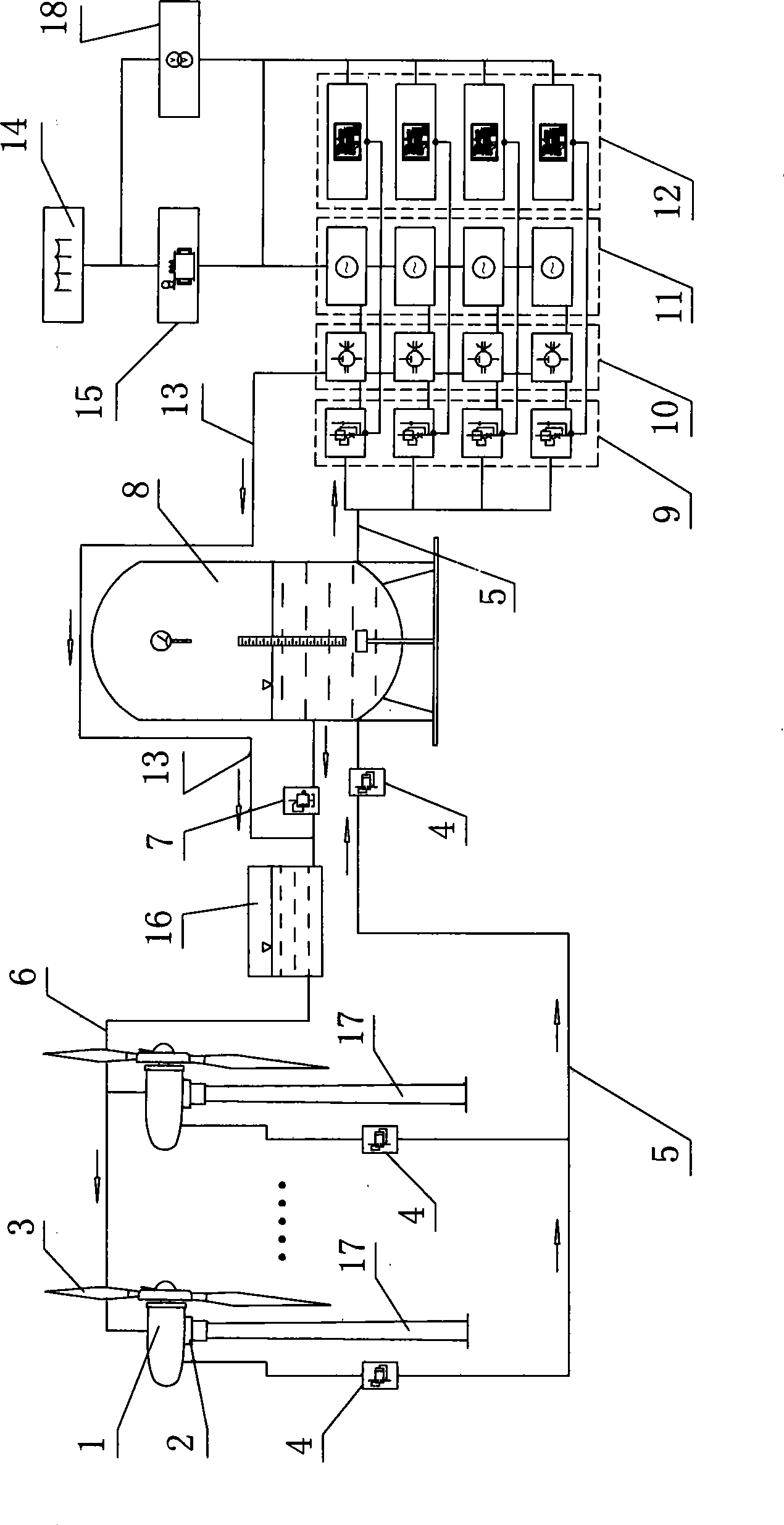 Parallel paddle type large-sized wind-driven generator