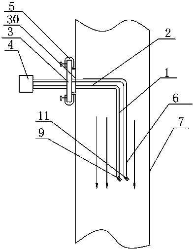 A measuring device and measuring method for dusty gas flow velocity