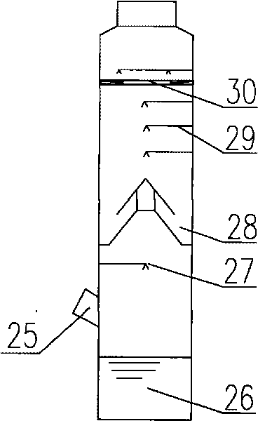 Simultaneous removing device and method of various pollutants by electrocatalytical oxidation combining lime-gypsum method