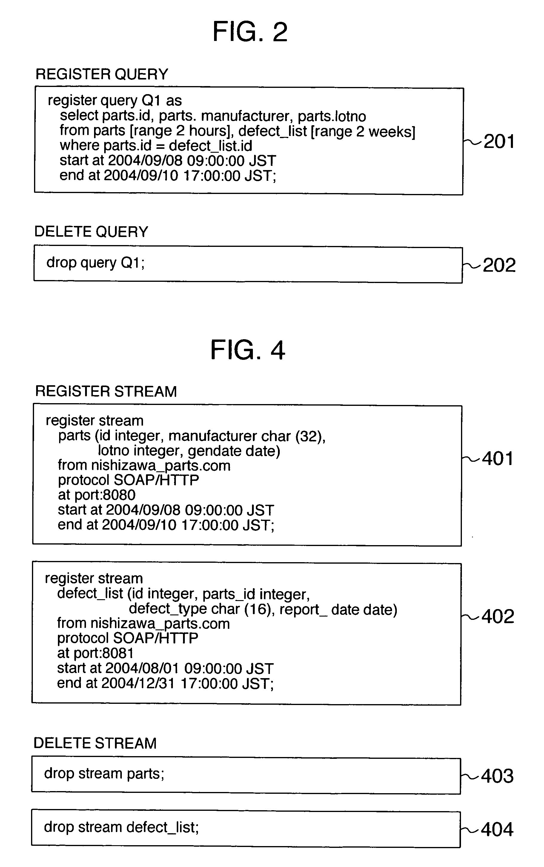 Query processing method for stream data processing systems