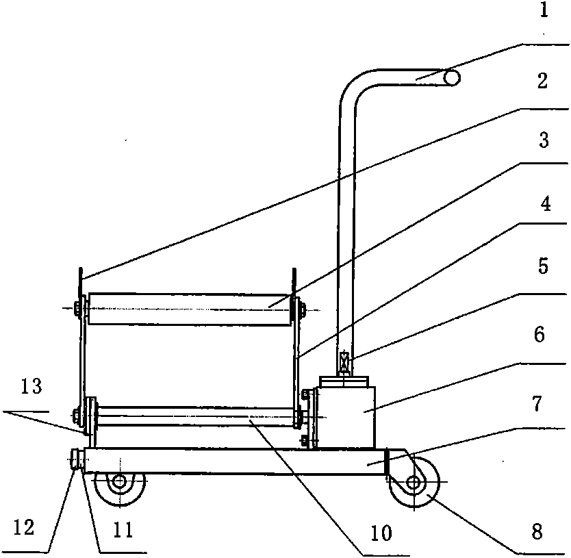 Disassembling and assembling device for heavy wheel