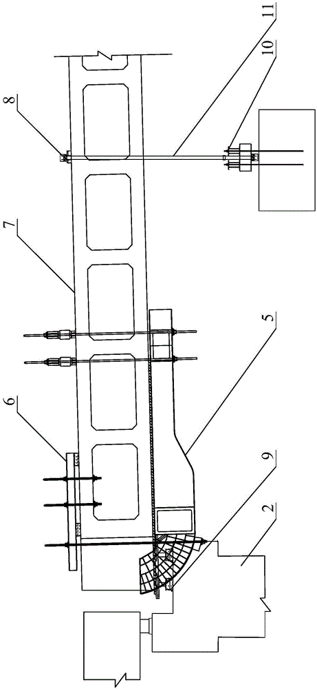 Device and method for closure construction of girder side span of cable-stayed bridge