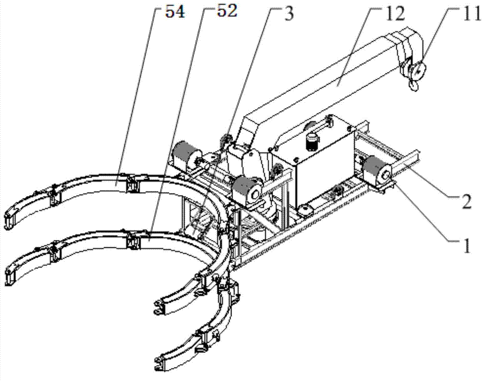 Traction attached type fan maintenance hoisting platform