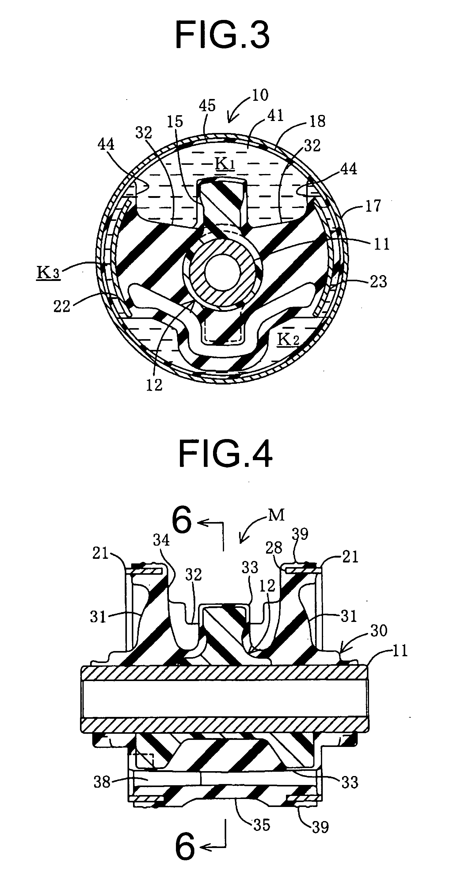 Cylindrical fluid-filled vibration damping device