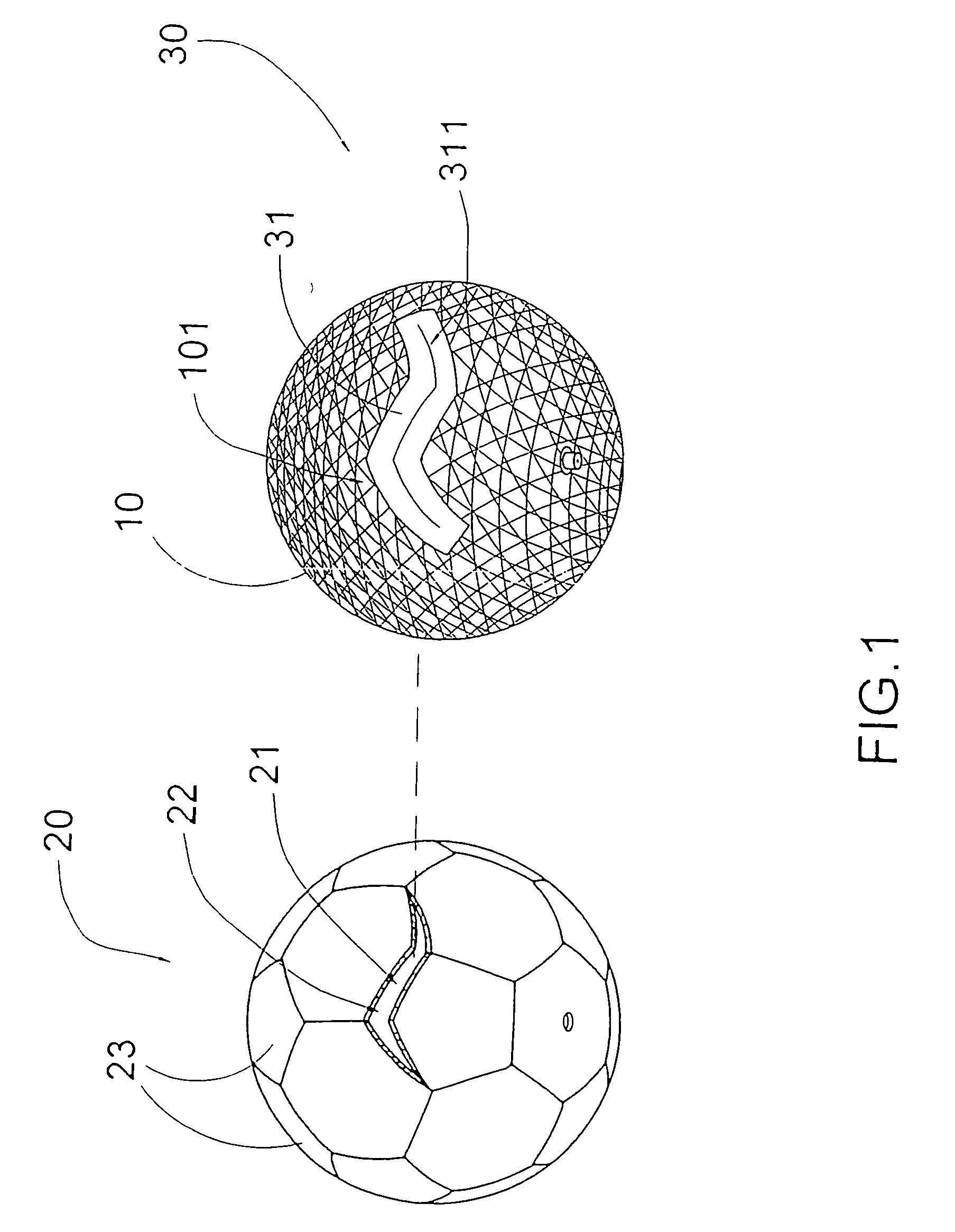 Stitchless seam arrangement of sportsball and manufacturing method thereof