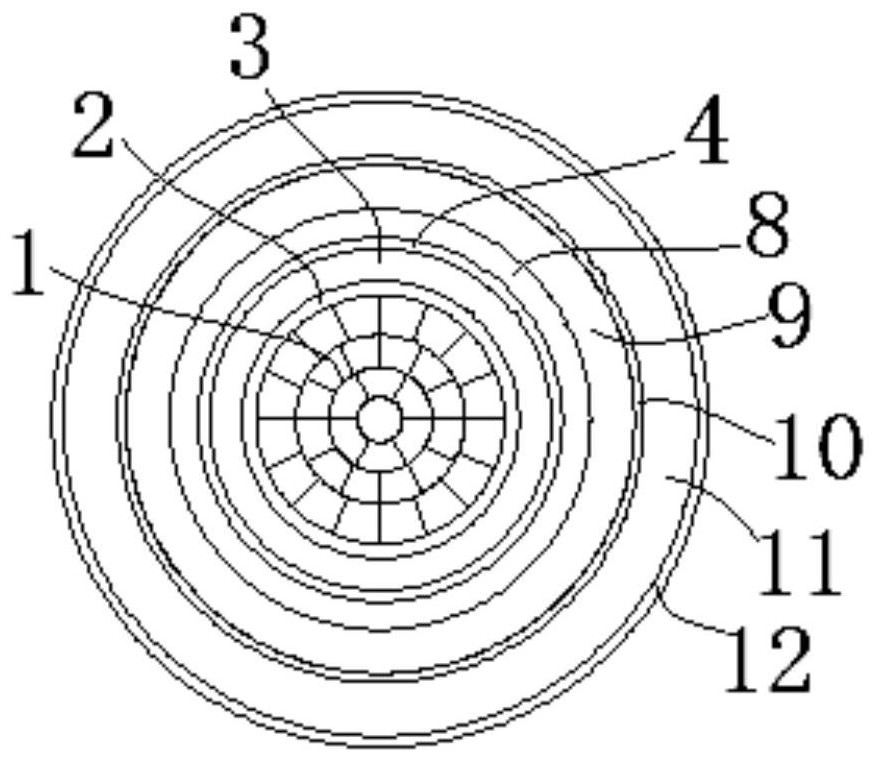 Medium-voltage fireproof cable and preparation method thereof