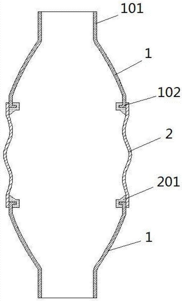 Combined dust cover used for automobile shock absorber