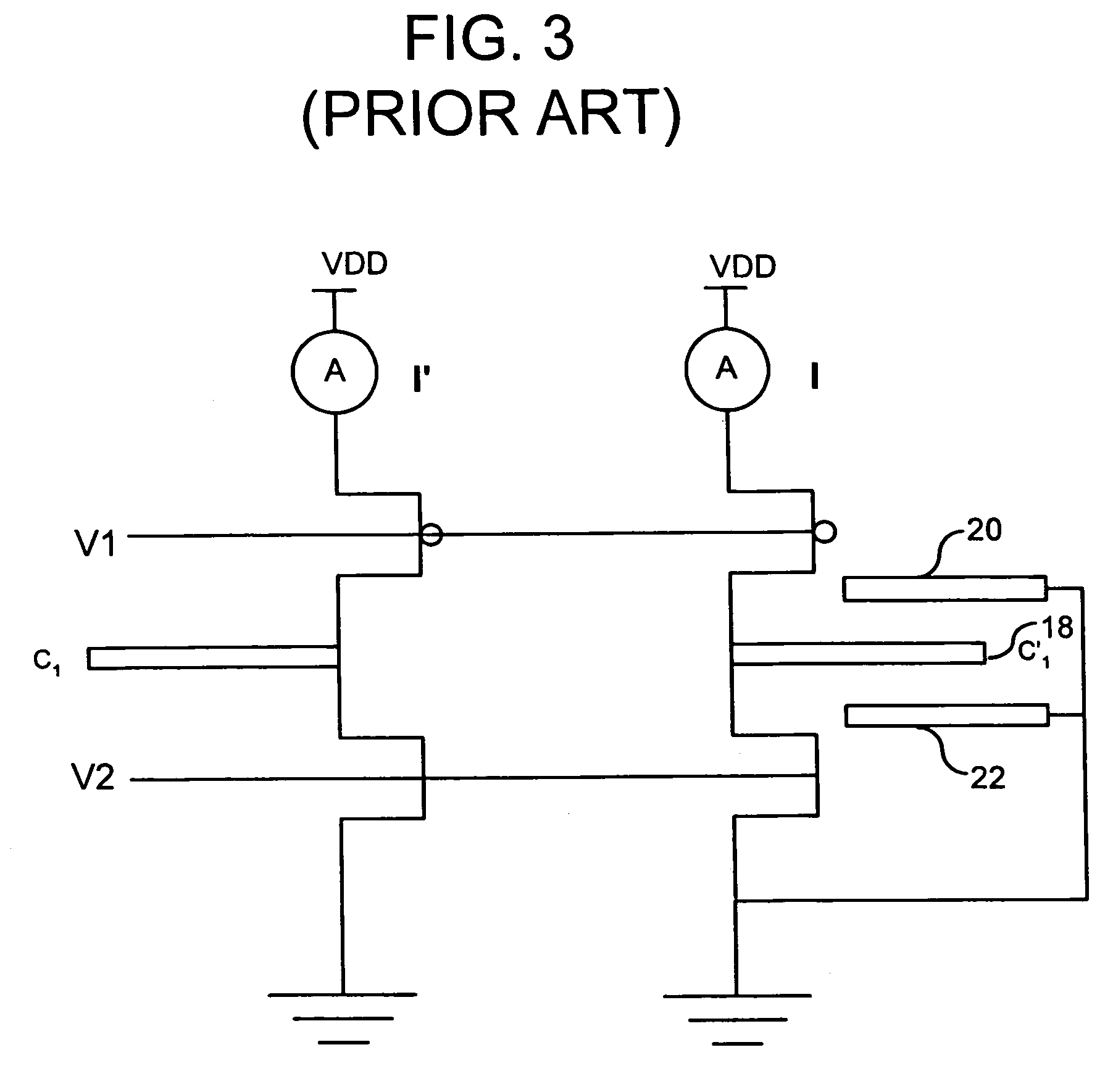 Capacitance measurements for an integrated circuit