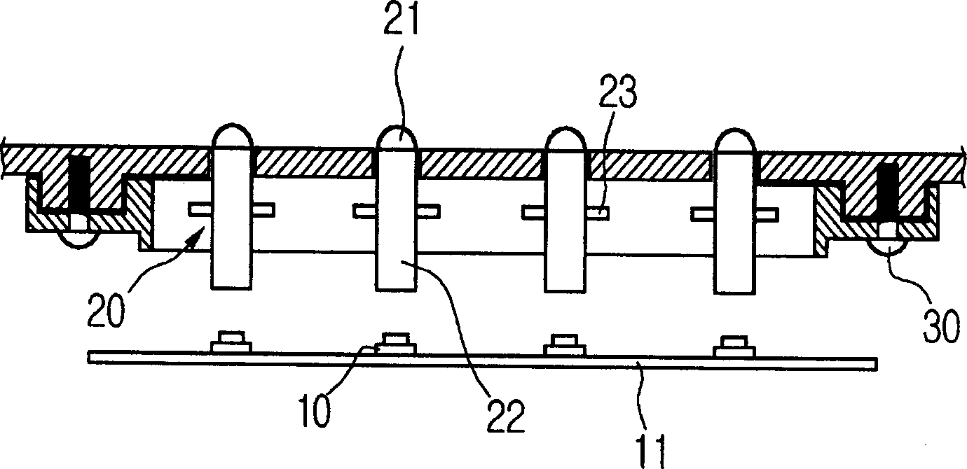 Push button type switch