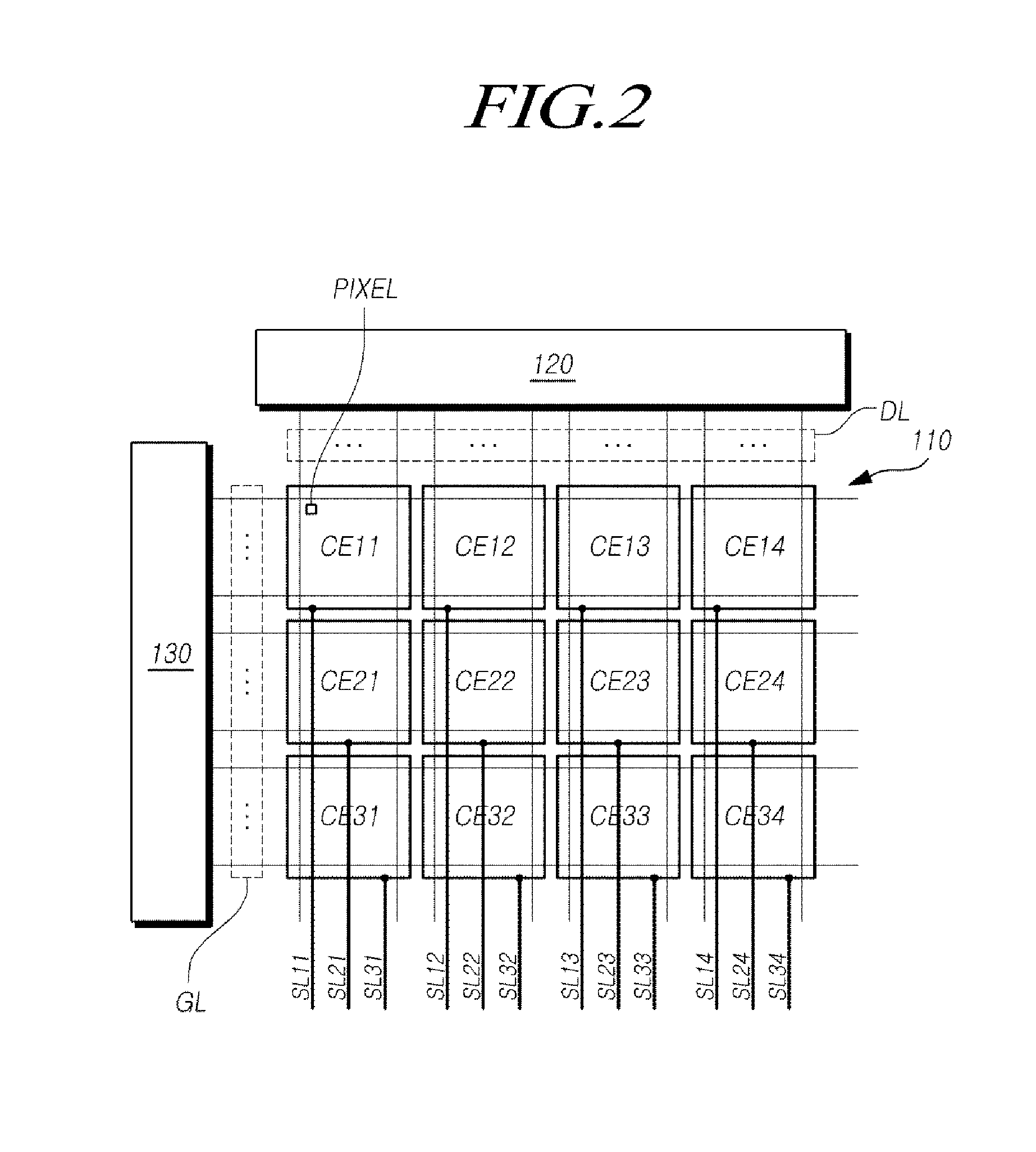 Touch screen panel integrated display device and display panel