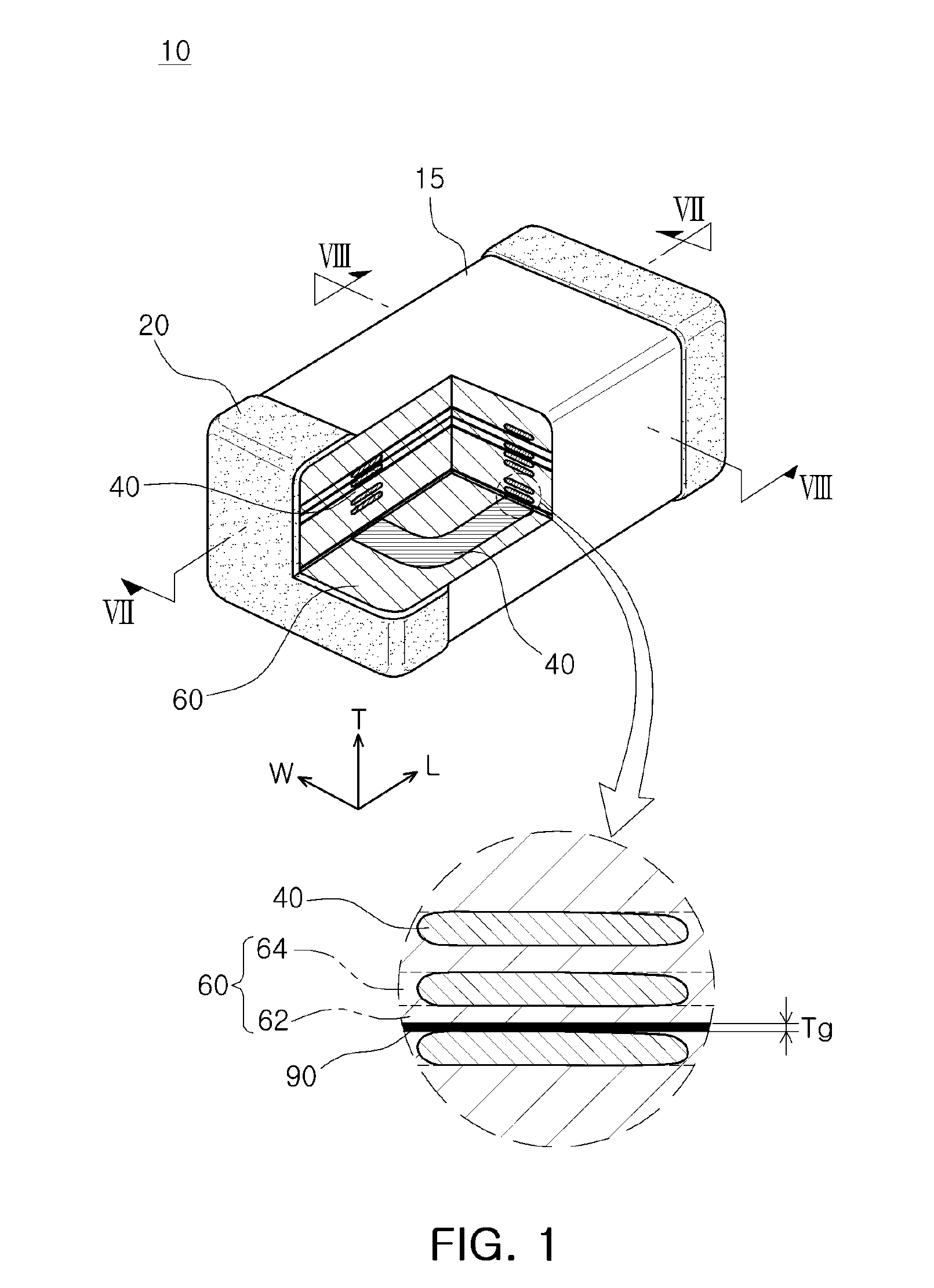 Multi-layered chip electronic component