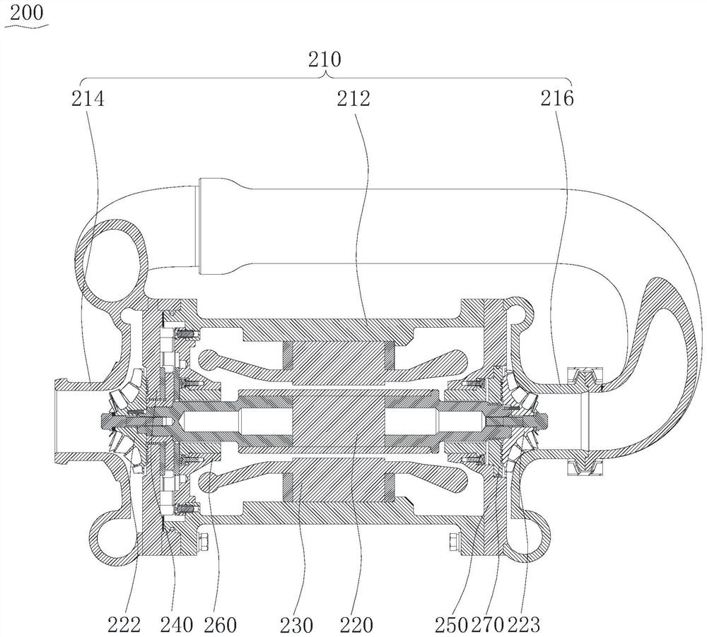 Rotating shaft structure, centrifugal air compressor and vehicle