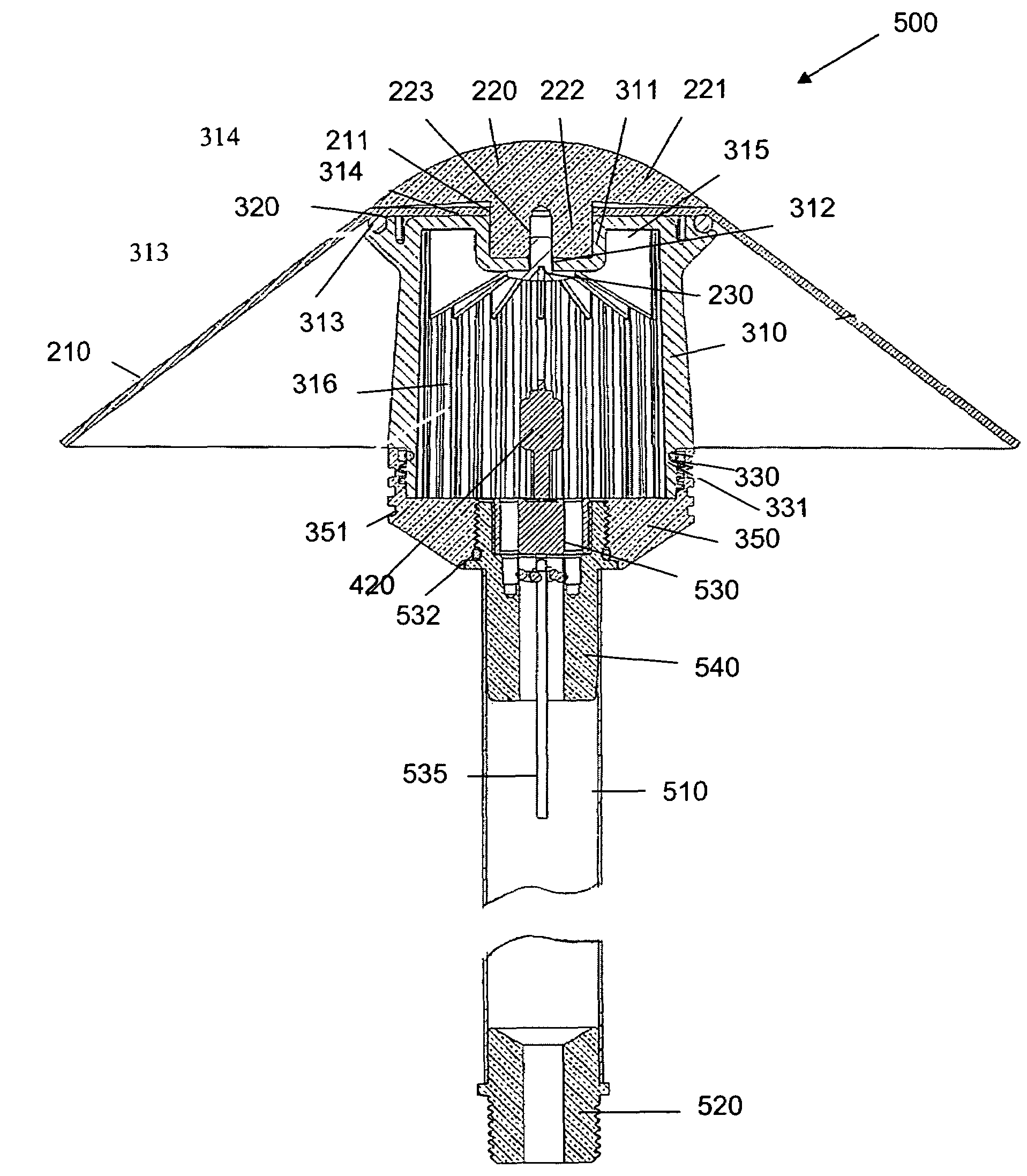 Pathway light fixture with interchangeable components